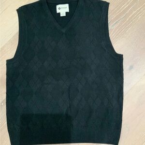 Vintage sweater vest black by Haggar size large